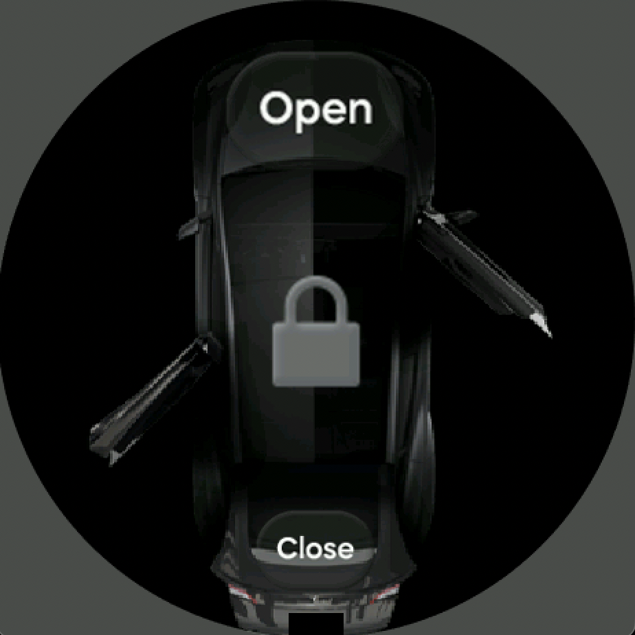Amazla lock and unlock control screen